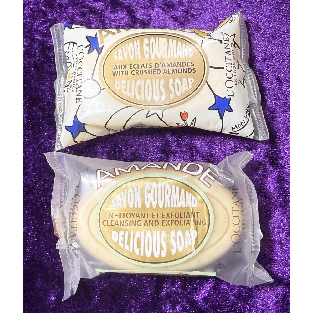 Loccitane Soap Lot Almond Amande Cleansing & Exfoliating Soap 1.7 oz  Set Sealed